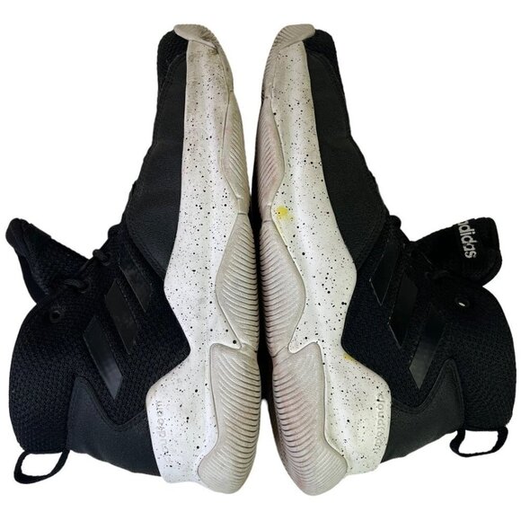 Adidas Mens Cloudfoam Streetfire Basketball Shoes Sz 8.5 Black Mid Top Athletic - Picture 4 of 12